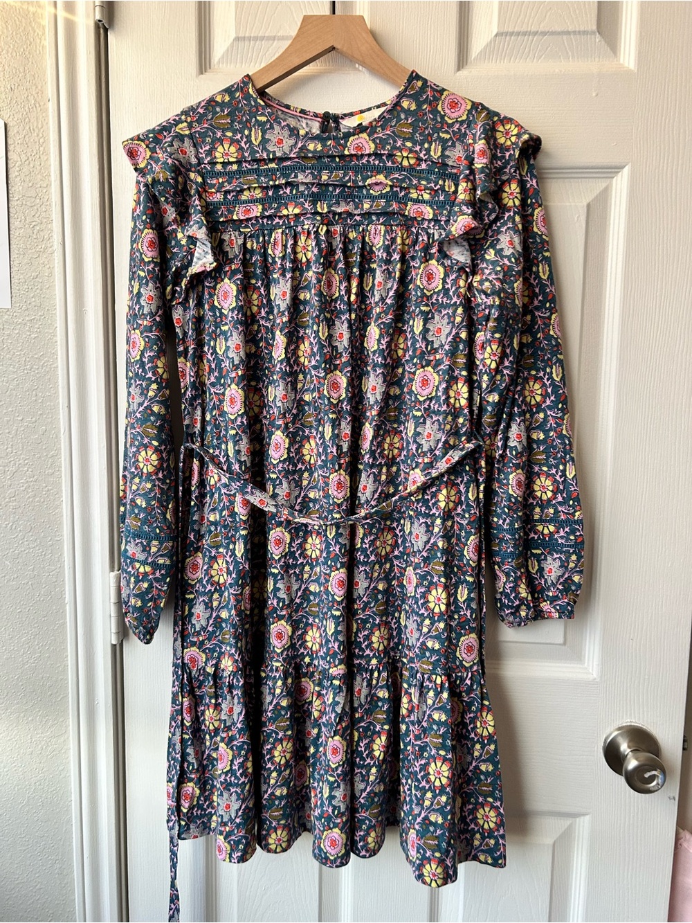 Boden Floral Ruffle Trim Dress US4 EUC - Picture 11 of 13